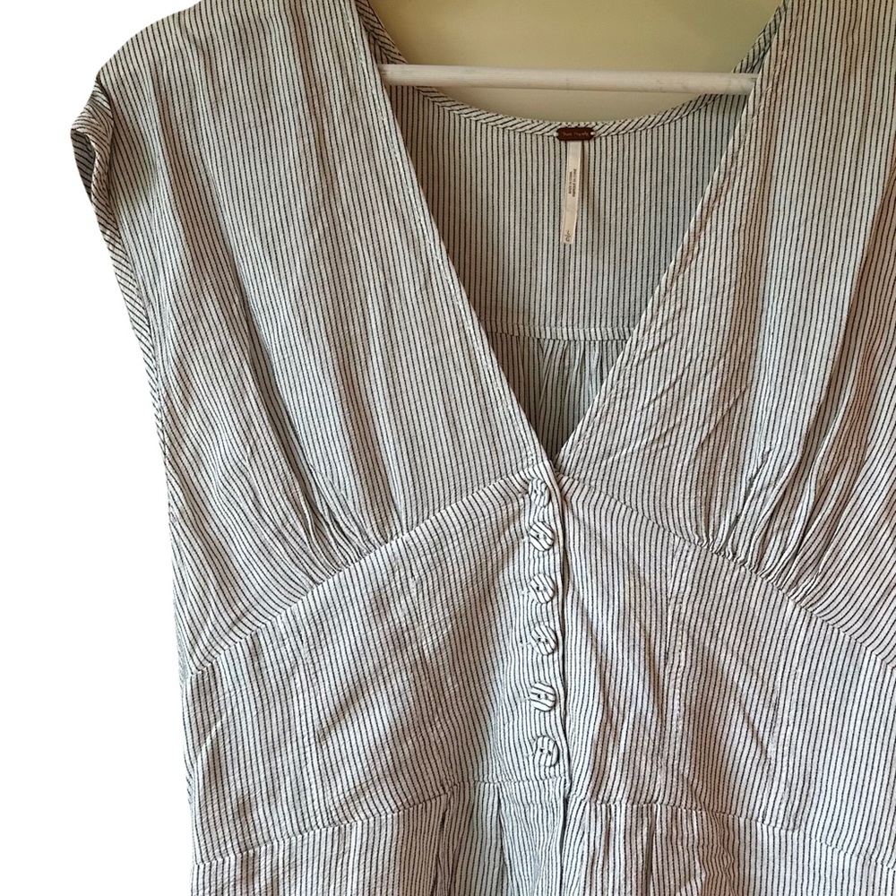 Free People Striped Top. Short Sleeve